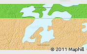 Political 3D Map of the area around 59° 55' 44" N, 106° 10' 30" W