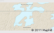 Shaded Relief 3D Map of the area around 59° 55' 44" N, 106° 10' 30" W