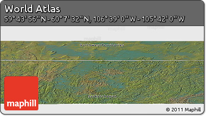Satellite Panoramic Map of the Area around 59° 55' 44" N, 106° 10' 30" W
