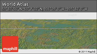 Satellite Panoramic Map of the Area around 59° 55' 44" N, 106° 10' 30" W