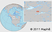 Gray Location Map of the area around 59° 55' 44" N, 111° 16' 30" W