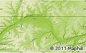 Physical Map of the area around 59° 55' 44" N, 119° 55' 30" E