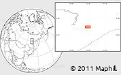 Blank Location Map of the area around 59° 55' 44" N, 137° 46' 30" E