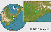 Satellite Location Map of the area around 59° 55' 44" N, 137° 46' 30" E
