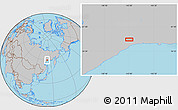 Gray Location Map of the area around 59° 55' 44" N, 142° 1' 30" E