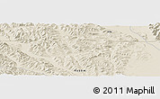 Shaded Relief Panoramic Map of the area around 59° 55' 44" N, 142° 1' 30" E