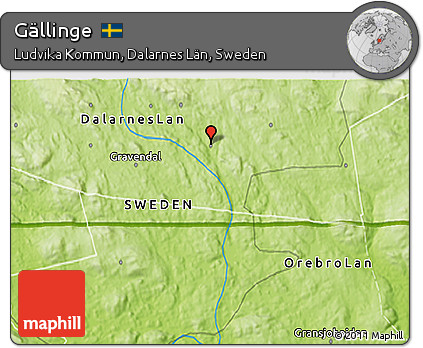 Physical 3D Map of Gällinge