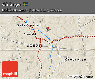 Shaded Relief 3D Map of Gällinge