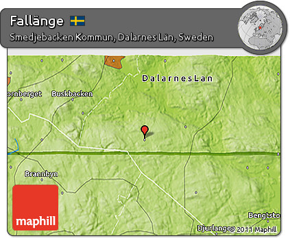 Physical 3D Map of Fallänge