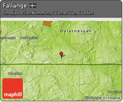 Physical 3D Map of Fallänge