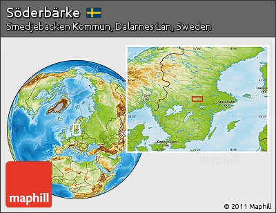 Physical Location Map of Söderbärke