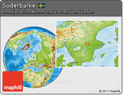 Physical Location Map of Söderbärke