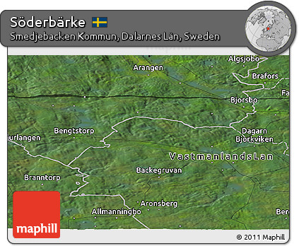 Satellite Panoramic Map of Söderbärke