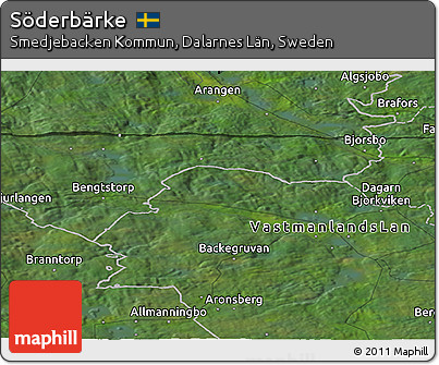 Satellite Panoramic Map of Söderbärke