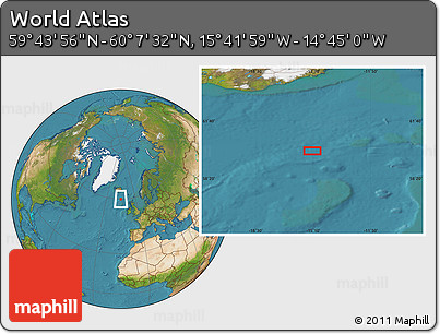Satellite Location Map of the Area around 59° 55' 44" N, 15° 13' 29" W