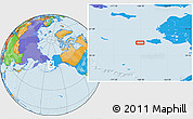 Political Location Map of the area around 59° 55' 44" N, 168° 13' 29" W