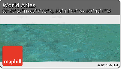 Satellite Panoramic Map of the Area around 59° 55' 44" N, 168° 13' 29" W