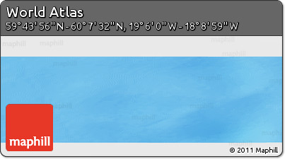 Shaded Relief Panoramic Map of the Area around 59° 55' 44" N, 18° 37' 30" W