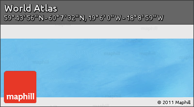 Shaded Relief Panoramic Map of the Area around 59° 55' 44" N, 18° 37' 30" W