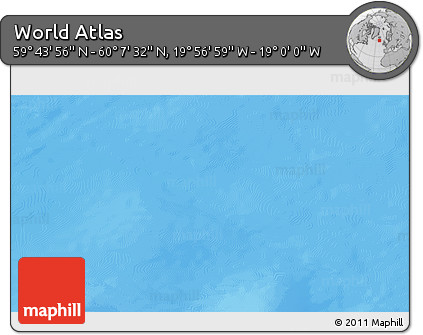 Physical 3D Map of the Area around 59° 55' 44" N, 19° 28' 30" W