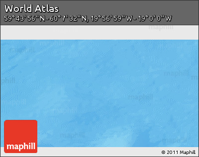 Physical 3D Map of the Area around 59° 55' 44" N, 19° 28' 30" W