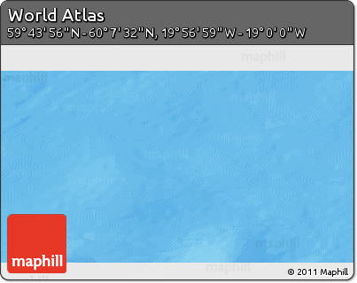Physical 3D Map of the Area around 59° 55' 44" N, 19° 28' 30" W