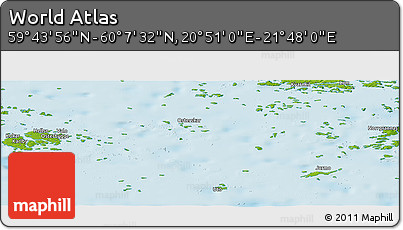 Physical Panoramic Map of the Area around 59° 55' 44" N, 21° 19' 30" E