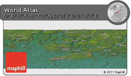 Satellite Panoramic Map of the Area around 59° 55' 44" N, 23° 1' 29" E