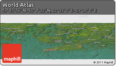 Satellite Panoramic Map of the Area around 59° 55' 44" N, 23° 1' 29" E