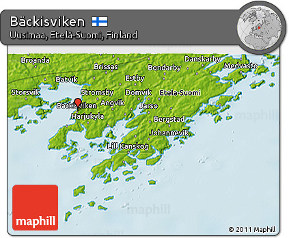 Physical 3D Map of Bäckisviken