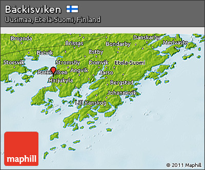 Physical 3D Map of Bäckisviken