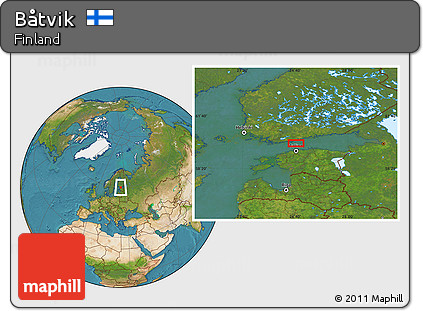 Satellite Location Map of Båtvik
