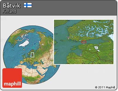 Satellite Location Map of Båtvik