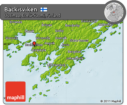 Physical Map of Bäckisviken