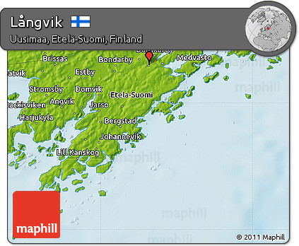 Physical Map of Långvik