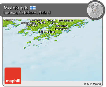 Physical Panoramic Map of Molnträsk