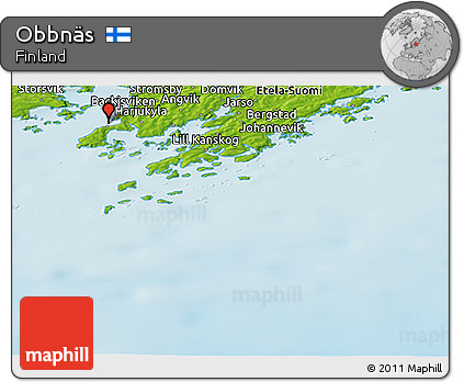 Physical Panoramic Map of Obbnäs