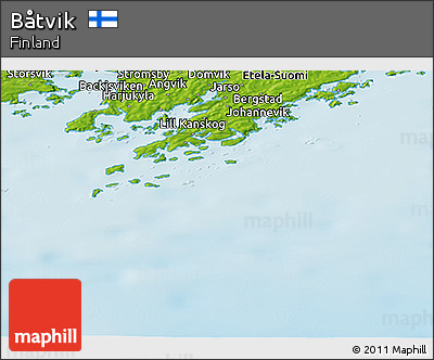 Physical Panoramic Map of Båtvik