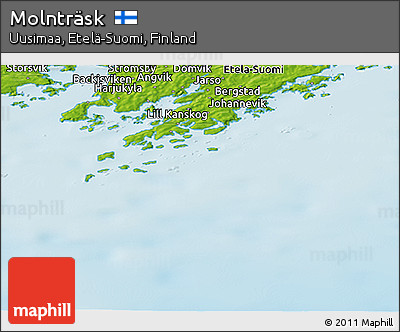 Physical Panoramic Map of Molnträsk