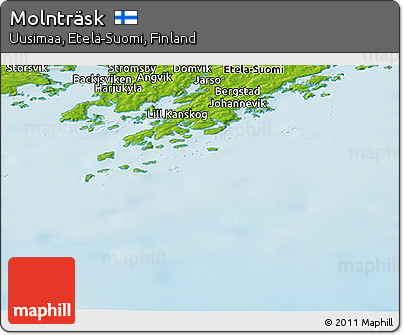 Physical Panoramic Map of Molnträsk