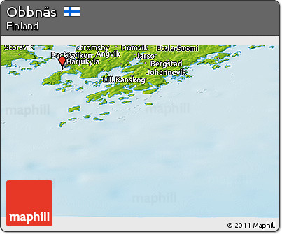 Physical Panoramic Map of Obbnäs