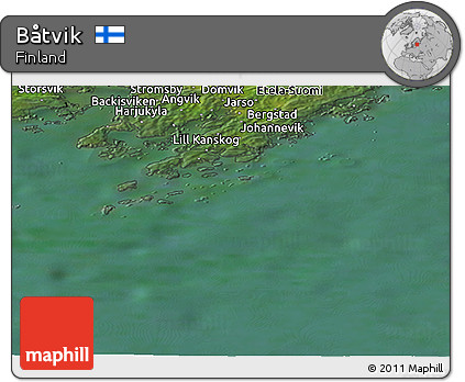 Satellite Panoramic Map of Båtvik