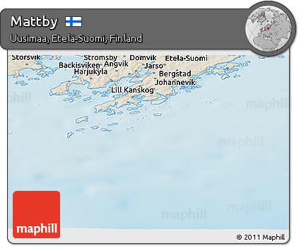 Shaded Relief Panoramic Map of Mattby