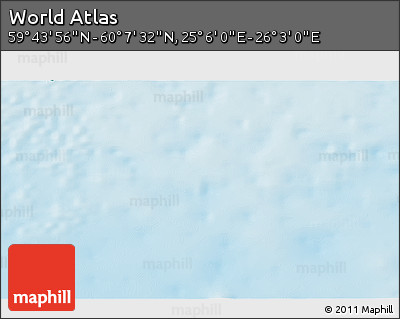 Physical 3D Map of the Area around 59° 55' 44" N, 25° 34' 30" E