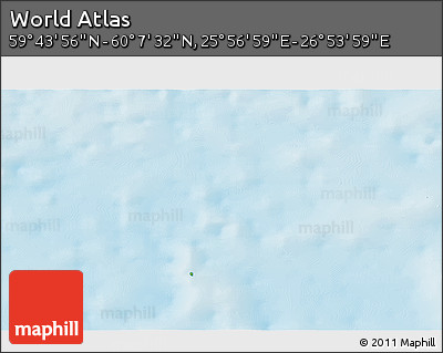 Physical 3D Map of the Area around 59° 55' 44" N, 26° 25' 29" E