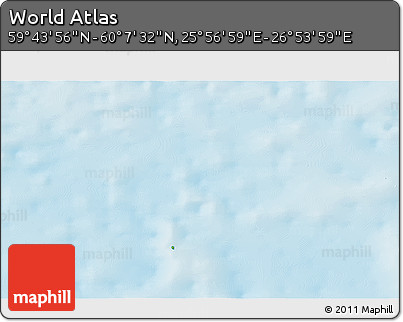 Physical 3D Map of the Area around 59° 55' 44" N, 26° 25' 29" E