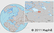 Gray Location Map of the area around 59° 55' 44" N, 33° 13' 30" E