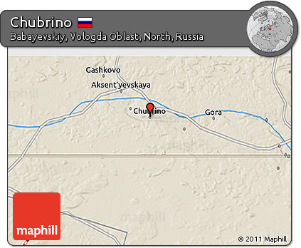 Shaded Relief 3D Map of Chubrino