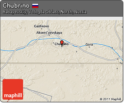 Shaded Relief 3D Map of Chubrino