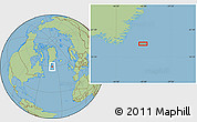 Savanna Style Location Map of the area around 59° 55' 44" N, 40° 43' 30" W